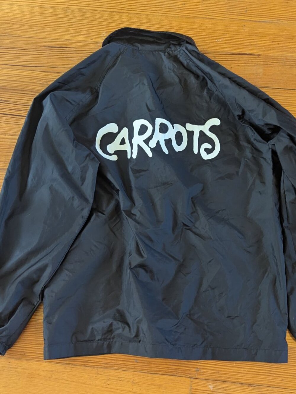 Carrots by Anwar Carrots Snap Front Windbreaker Coaches Jacket Mens Medium Black